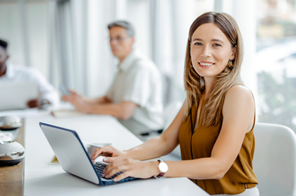 Woman in office